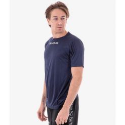 Koszulka piłkarska dla dorosłych Givova One. Niebieskie bluzki sportowe damskie Givova, xl, z poliesteru, bez kołnierzyka, bez ramiączek. Za 32.97 zł.