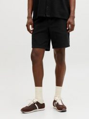 Jack & Jones Szorty "Jaiden" w kolorze czarnym rozmiar: XXL. Czarne szorty męskie Jack & Jones, z bawełny, bez kołnierzyka. Za 52.67 zł.