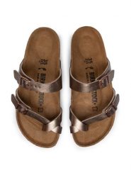 Birkenstock Japonki Mayari 1016409 Złoty. Żółte klapki damskie Birkenstock, bez wzorów, ze skóry, bez obcasa. Za 449.99 zł.