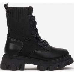 Czarne Botki Eunaea. Czarne botki dziewczęce Born2be, bez wzorów, bez ramiączek. Za 149.99 zł.