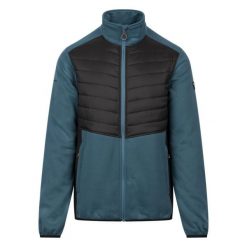 Trespass Hanlonton - Męska hybrydowa kurtka polarowa At200 Bondi Blue. Czarne kurtki męskie Trespass, m, bez wzorów, z polaru, sportowe, bez kaptura. Za 362.99 zł.