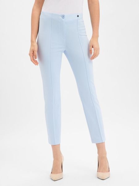 Marc Cain spodnie materiałowe Kobiety niebieski, 44. Niebieskie spodnie materiałowe damskie Marc Cain, bez wzorów, z materiału, eleganckie. Za 599.95 zł.