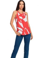 Heine Top w kolorze kremowo-czerwonym rozmiar: 42. Brązowe topy damskie Heine, bez wzorów, bez kołnierzyka. Za 78.47 zł.