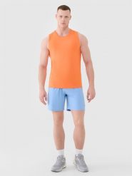 4F Spodenki treningowe szybkoschnące męskie - niebieskie XL. Niebieskie szorty sportowe męskie 4f, l, z dzianiny, na fitness i siłownię. Za 99.99 zł.