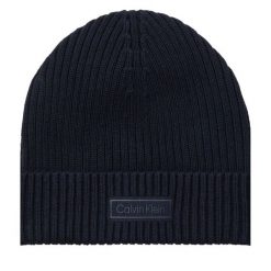 Czapka Calvin Klein. Niebieskie czapki zimowe damskie CALVIN KLEIN. Za 169.99 zł.