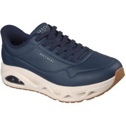 Buty sportowe męskie Skechers Uno Glide step Glide On Air. Niebieskie buty fitness męskie Skechers, ze skóry ekologicznej, bez zapięcia, na fitness i siłownię. Za 690.00 zł.