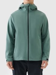 4F Kurtka softshellowa w kolorze zielonym rozmiar: XL. Zielone kurtki outdoor męskie 4f, m, bez wzorów, z materiału, bez kaptura. Za 209.33 zł.