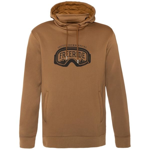 KLASYCZNA Bluza męska z kapturem i logo. Brązowe bluzy z kapturem męskie Protest, m. W wyprzedaży za 259.90 zł.