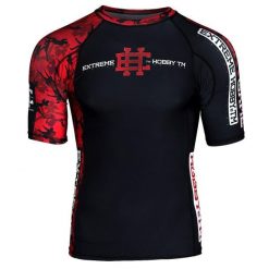 Koszulka Męska Rashguard MMA na Siłownię EXTREME HOBBY RED WARRIOR. Czarne bielizna termoaktywna męska EXTREME HOBBY, l, bez wzorów, z bawełny. Za 199.00 zł.