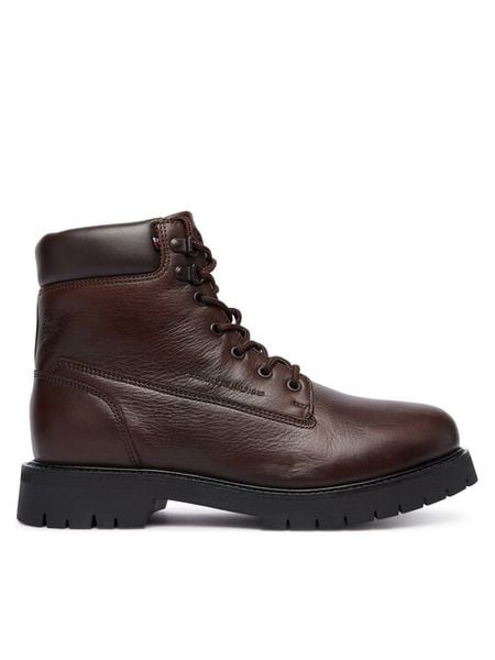 Tommy Hilfiger Trapery Flex Th Outdoor Rs FM0FM05600 Brązowy. Brązowe buty zimowe męskie Tommy Hilfiger, ze skóry, bez zapięcia. Za 549.99 zł.