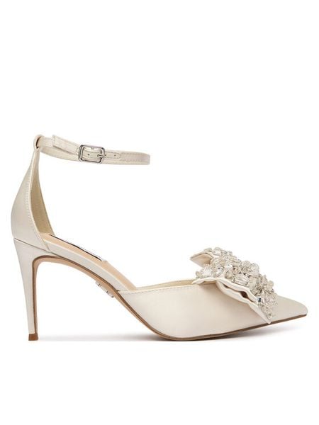 Steve Madden Szpilki Lumma 11005017 Écru. Białe szpilki Steve Madden, bez wzorów, z materiału, bez obcasa. Za 599.99 zł.