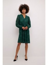 CULTURE Sukienka "Olu" w kolorze zielonym rozmiar: XL. Zielone sukienki damskie Culture, xl, bez wzorów, z koronki, bez kołnierzyka, bez ramiączek, mini. Za 121.80 zł.