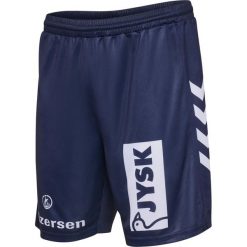 Krótki Domicyl SG Flensburg-Handewitt 2024/25. Niebieskie szorty męskie HUMMEL, bez wzorów, z materiału, eleganckie. Za 232.50 zł.