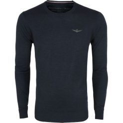 Sweter Aeronautica Militare. Niebieskie swetry męskie AERONAUTICA MILITARE, m, bez wzorów, z wełny, bez kołnierzyka. Za 299.00 zł.