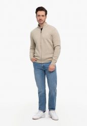 Rozpinany sweter S-NATAN. Kardigany męskie Volcano, m, bez wzorów, z bawełny, klasyczne, bez kołnierzyka. Za 209.99 zł.