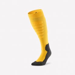 Skarpety narciarskie i snowboardowe dla dorosłych Wedze 100 Plus. Czerwone skarpetki damskie WED'ZE, bez wzorów, z elastanu. Za 39.99 zł.