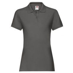 Damska Koszulka Polo Premium Plain. Szare bluzki sportowe damskie Fruit of the Loom, s, bez wzorów, bez ramiączek. Za 55.99 zł.