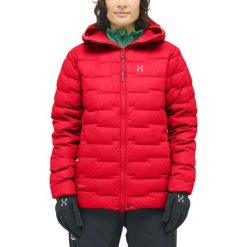 Kurtka techniczna damska ROC Flash Down Hood Women. Czerwone kurtki damskie Haglöfs, bez wzorów, bez kaptura. W wyprzedaży za 499.00 zł.