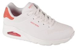 Buty sportowe Sneakersy damskie, Skechers Uno - Pop Back. Białe buty sportowe na co dzień damskie Skechers, bez wzorów, z materiału, trekkingowe. Za 445.00 zł.