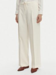 Marella Spodnie materiałowe Alloro 2613131115 Écru Regular Fit. Białe spodnie materiałowe damskie Marella, bez wzorów, z materiału. Za 1,069.00 zł.