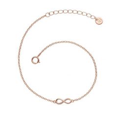 Glanzstücke München Srebrna bransoleta Infinity srebro wysokiej próby żółte złoto Bransoletki 1 ct Damski. Szare bransoletki damskie Glanzstücke München, pozłacane. Za 129.99 zł.