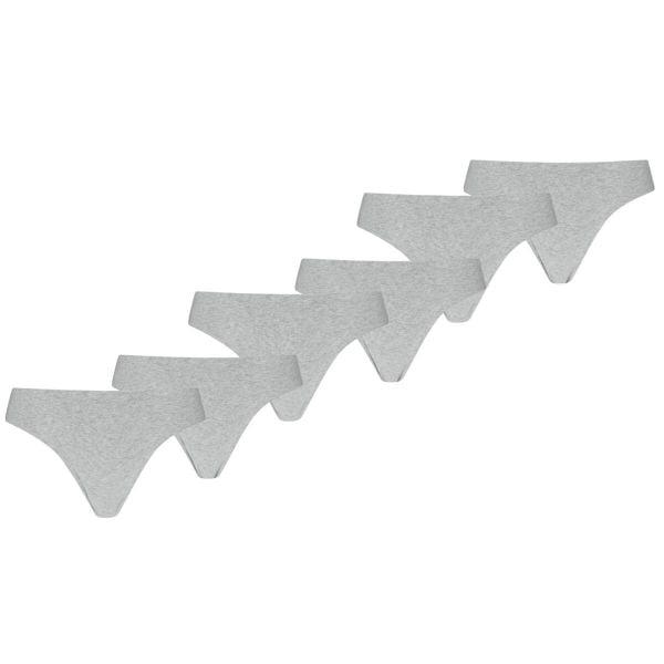 Puma stringi damskie Invisible Cotton 6-pack jasnoszary melanż. Szare stringi damskie Puma, bez wzorów, z bawełny. Za 286.22 zł.