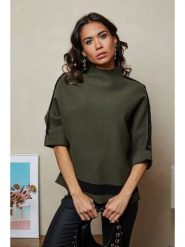 Joséfine Sweter "Ishta" w kolorze khaki rozmiar: M. Brązowe golfy damskie Joséfine, m, bez wzorów, bez ramiączek. Za 151.54 zł.
