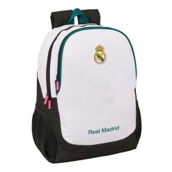 Podwójna przegródka 2026-27 Real Madrid plecak szkolny. Czarne plecaki damskie Real Madrid, bez wzorów, z materiału. Za 218.65 zł.