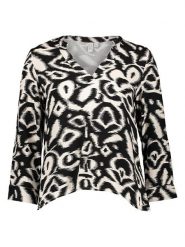 Vero Moda Bluzka w kolorze czarno-kremowym rozmiar: M. Czarne bluzki damskie Vero Moda, m, bez wzorów, z wiskozy, bez kołnierzyka, bez ramiączek. Za 66.00 zł.