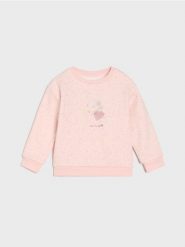 Bluza crewneck z nadrukiem - różowy. Czerwone bluzy i bluzki niemowlęce Sinsay, bez wzorów, bez ramiączek, bez kaptura. Za 22.99 zł.