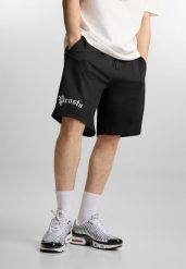 Spodenki sportowe męskie Prosto Nine. Czarne szorty męskie Prosto., l, z elastanu. Za 224.99 zł.