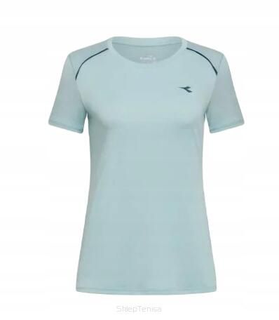 Koszulka tenisowa Diadora SS T-shirt. Niebieskie t-shirty damskie Diadora, xl, bez wzorów, z materiału, bez kołnierzyka. Za 111.99 zł.