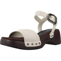 Sandały UNISA INCA GRA Biały. Białe obuwie trekkingowe damskie Unisa, bez wzorów, ze skóry, bez obcasa. Za 350.99 zł.