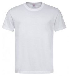 Biały Bawełniany T-Shirt Męski Bez Nadruku -STEDMAN- Koszulka, Krótki Rękaw, Basic, U-neck. Białe t-shirty męskie Stedman, l, bez wzorów, z bawełny, bez kołnierzyka. Za 45.00 zł.
