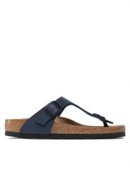 Birkenstock Japonki Gizeh Bs 0143623 Granatowy. Niebieskie klapki damskie Birkenstock, bez wzorów, ze skóry, bez obcasa. Za 399.99 zł.