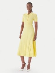 MICHAEL Michael Kors Sukienka dzianinowa MT5834F33D Żółty Regular Fit. Żółte sukienki damskie MICHAEL Michael Kors, na co dzień, l, bez wzorów, z dzianiny, bez kołnierzyka, bez ramiączek, proste. Za 1,229.00 zł.