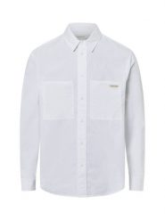 Calvin Klein Jeans Koszula Mężczyźni Regular Fit Bawełna biały, L. Białe koszule męskie Calvin Klein Jeans, l, bez wzorów, z bawełny, bez kołnierzyka, bez ramiączek. Za 229.95 zł.