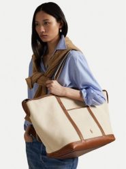 Polo Ralph Lauren Torebka 428973072001 Beżowy. Brązowe torebki klasyczne damskie Polo Ralph Lauren, bez wzorów, z materiału, bez dodatków. Za 1,599.00 zł.