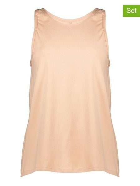 Sloggi Topy (2 szt.) w kolorze beżowym rozmiar: XL. Brązowe topy damskie Sloggi, xl, bez wzorów, bez kołnierzyka. Za 52.30 zł.