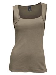 Heine Top w kolorze khaki rozmiar: 38. Brązowe topy damskie Heine, bez wzorów, z bawełny, bez kołnierzyka. Za 43.99 zł.