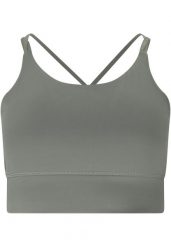 Biustonosz dla kobiet Athlecia Elli V2. Niebieskie biustonosze sportowe damskie Athlecia, bez wzorów, z materiału. Za 173.50 zł.