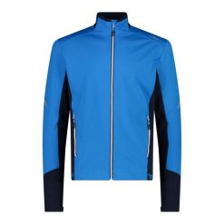 Kurtka CMP. Niebieskie kurtki męskie CMP, na zimę, bez wzorów, z softshellu, sportowe, bez kaptura. W wyprzedaży za 300.55 zł.