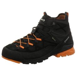 Buty trekkingowe męskie Aku Rock Dfs Mid Gtx. Czarne buty trekkingowe męskie Aku, z gore-texu, za kostkę, bez zapięcia, trekkingowe, gore-tex. Za 820.45 zł.