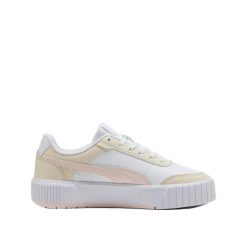 Buty PUMA Carina Mia Białe/Kwiat Jaśminu/Śnieg Alpinski. Białe obuwie do biegania damskie Puma. Za 269.50 zł.