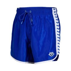 Spodenki Arena Icons Team Stripe Boxer. Niebieskie szorty damskie Arena, bez wzorów, z materiału, sportowe. Za 149.99 zł.