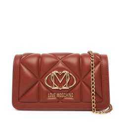 Torebka LOVE MOSCHINO. Brązowe torebki klasyczne damskie Love Moschino, bez wzorów, wizytowe, bez kołnierzyka, bez ramiączek. Za 519.99 zł.