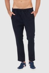 7 FOR ALL MANKIND Granatowe spodnie męskie Jogger Chino. Niebieskie spodnie materiałowe męskie 7 FOR ALL MANKIND, bez wzorów, z bawełny. W wyprzedaży za 559.99 zł.