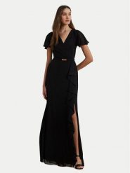 LAUREN RALPH LAUREN Sukienka wieczorowa 253909447001 Czarny Regular Fit. Czarne sukienki damskie Lauren Ralph Lauren, bez wzorów, z syntetyku, wizytowe, bez kołnierzyka, bez ramiączek. Za 1,599.00 zł.