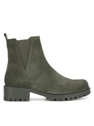 Lasocki Botki CEO-WI16-D-466-02 Zielony. Zielone botki damskie Lasocki, ze skóry, bez obcasa, na płaskiej podeszwie, bez zapięcia. Za 249.99 zł.