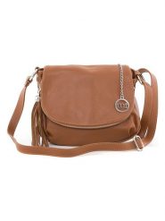 Mia Tomazzi Skórzana torebka "Bausan" w kolorze jasnobrązowym - 27 x 20 x 5 cm rozmiar: onesize. Brązowe torebki klasyczne damskie Mia Tomazzi, z aplikacjami, z materiału, bez dodatków. Za 260.99 zł.